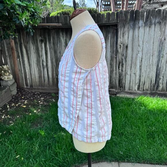 Sigrid Olsen Women’s Striped Crossover Sleeveless Tank Top Multicolor Size M - Picture 6 of 8